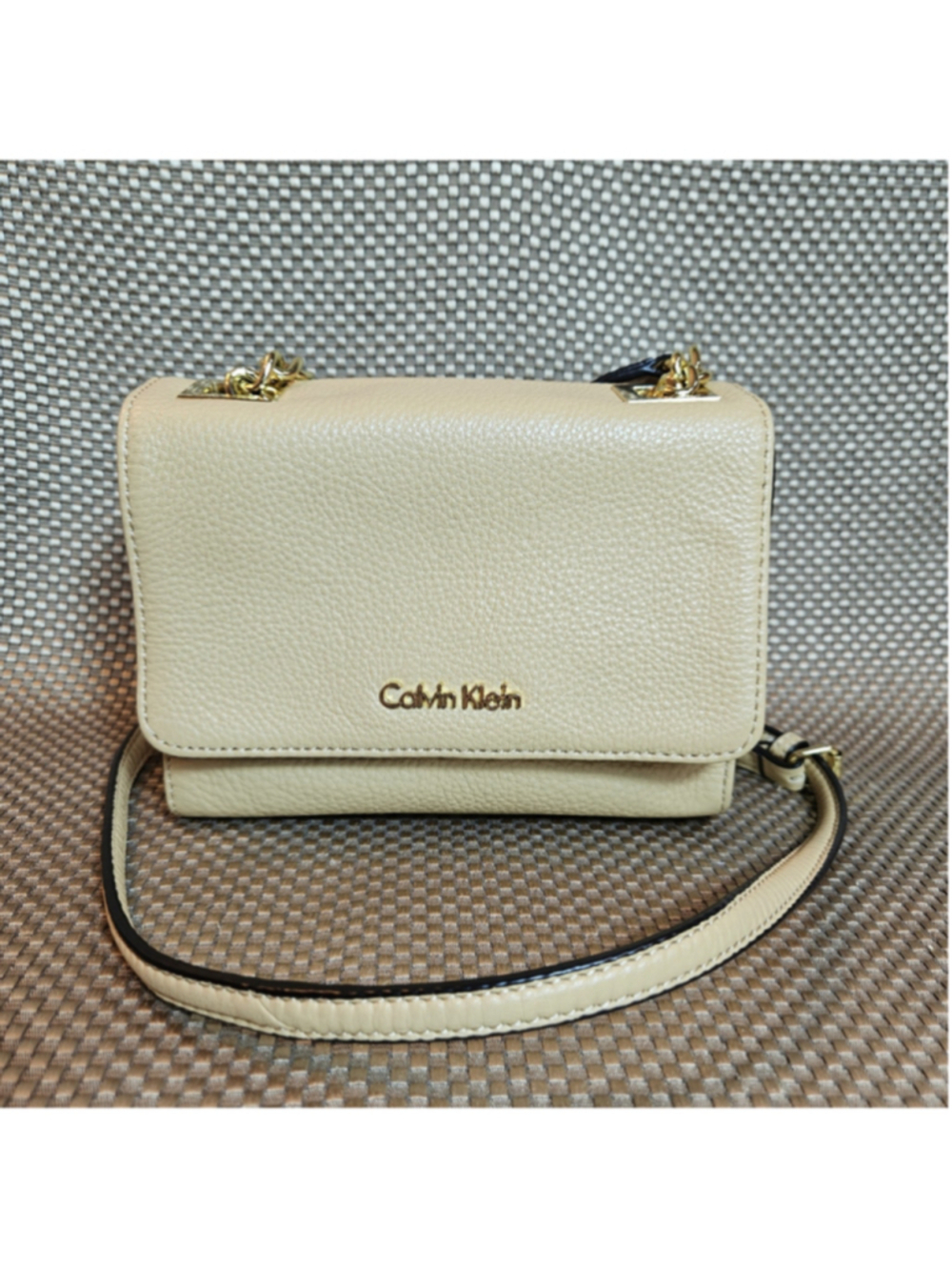 Calvin Klein Crossbody Bag Faux Leather Tan
